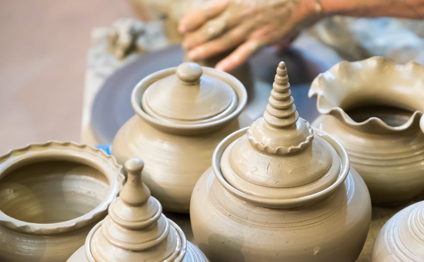 Thai pottery ,Thai pottery style handmade.